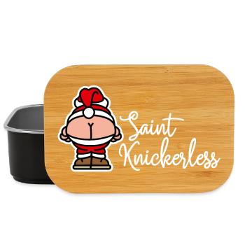 Santa Claus Pun St. Knickerless freches Weihnachten - Lunch Box - Schwarz - Vorne