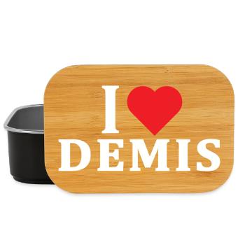 t-shirt J’adore Demis t-shirt idée cadeau - Boîte à goûter - noir - Devant