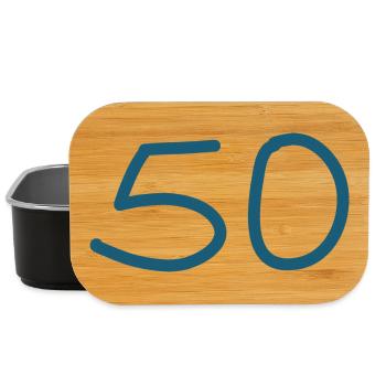 50e anniversaire cinquante numéro bleu - Boîte à goûter - noir - Devant