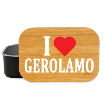 T-Shirt Ich liebe Gerolamo T-Shirt Geschenkidee - Lunch Box - Schwarz - Vorne