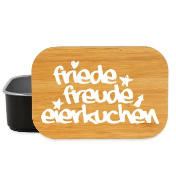 Friede, Freude, Eierkuchen - Lunch Box - Schwarz - Vorne