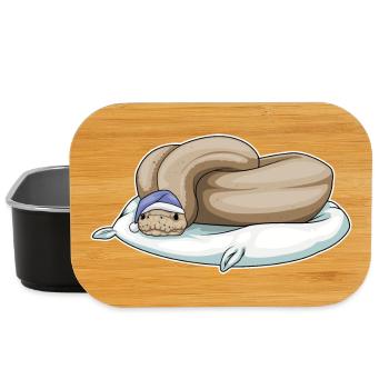 Oreiller de couchage serpent - Boîte à goûter - noir - Devant