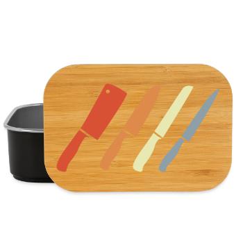 Retro Messer Set - Lunch Box - Schwarz - Vorne