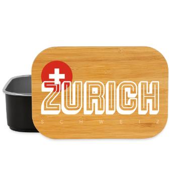 Zurich Wordmark with Swiss Crest - Lunch Box - black - Front