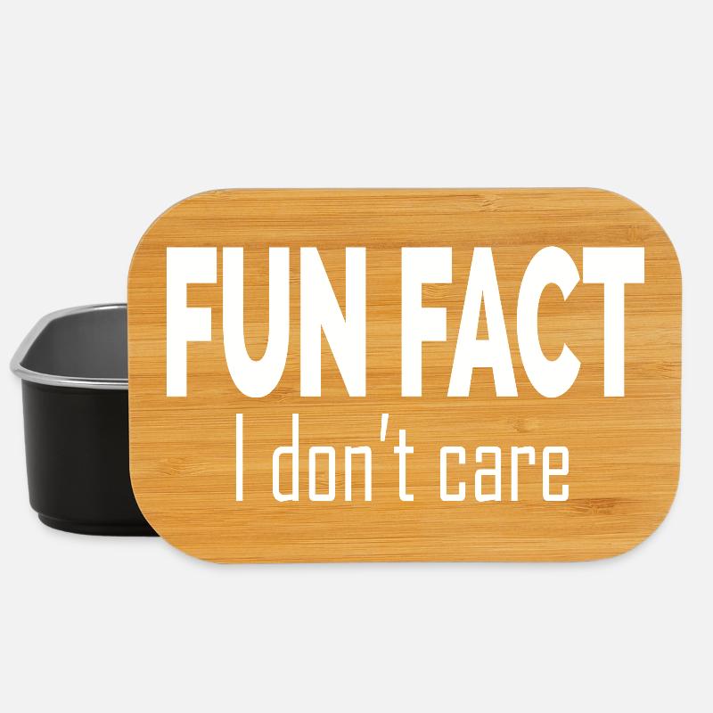 Fun Fact I Don't Care Funny Quote - Lunch Box - black