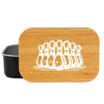 Bowling Pins Pixel Graphic - Lunch Box - black - Front