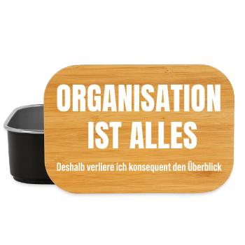 Organisation ist mein heimliches Chaos-System - Lunch Box - Schwarz - Vorne