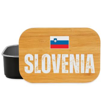 Slowenische Flagge, slowenischer Patriot - Lunch Box - Schwarz - Vorne