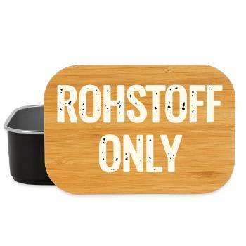 Rohstoff Only Schriftzug - Lunch Box - Schwarz - Vorne