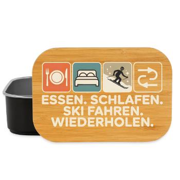 Après Ski Skiing Skiers Skiing - Lunch Box - black - Front