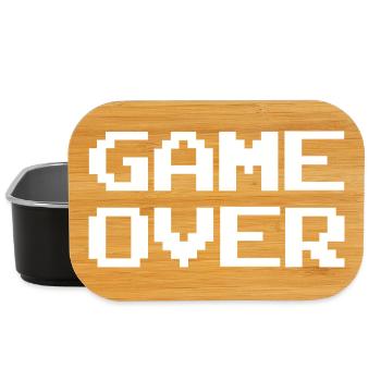 Pixel Game Over Rétro - Boîte à goûter - noir - Devant