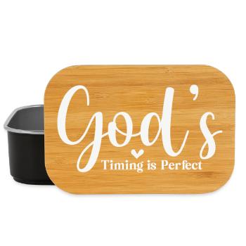 Le timing de Dieu est parfait - Boîte à goûter - noir - Devant