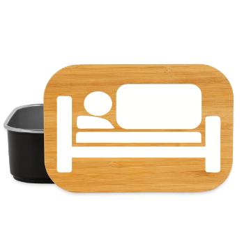 Cool Bed Silhouettes Pictogram Design - Lunch Box - black - Front