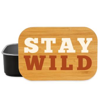 Bleib wild - Lunch Box - Schwarz - Vorne