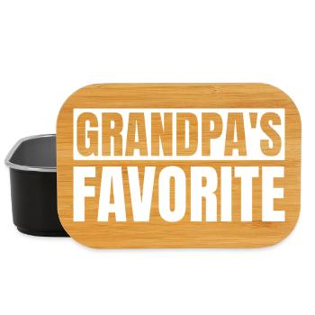 Petit-enfant préféré Lustig Je suis le préféré de Papy - Boîte à goûter - noir - Devant