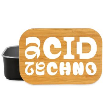 Acid Techno Pulse Typografie - Lunch Box - Schwarz - Vorne
