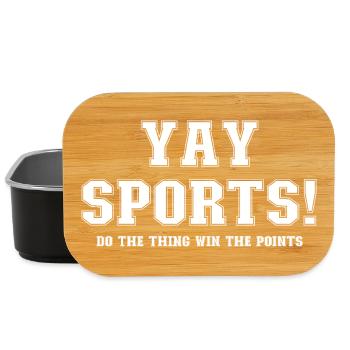 Yay Sports – Ahnungsloser Sportfan (Frauen) - Lunch Box - Schwarz - Vorne