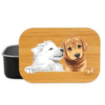 Weißer Schweizer Schäferhund und Golden Retriever - Lunch Box - Schwarz - Vorne