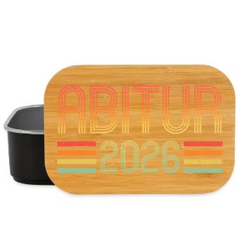 Abi 2026 - Abitur - Geschenk - Lunch Box - Schwarz - Vorne