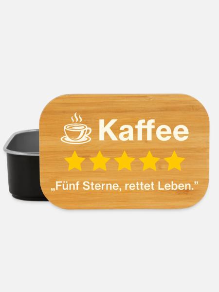 Kaffee Bewertung – Fünf Sterne, rettet Leben - Lunch Box - Schwarz