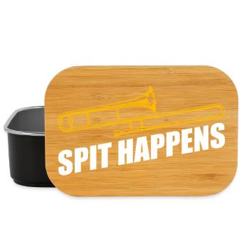 Spit happens trombone trombone player trombonist - Lunch Box - black - Front
