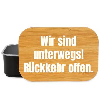 We are on the way return open - Lunch Box - black - Front