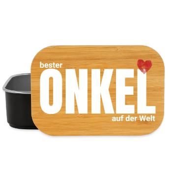 Bester Onkel der Welt – Großschrift - Lunch Box - Schwarz - Vorne