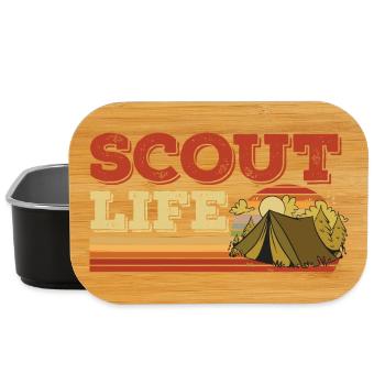 Retro Scout Scouting Leben Zelt Hobby Camp - Lunch Box - Schwarz - Vorne
