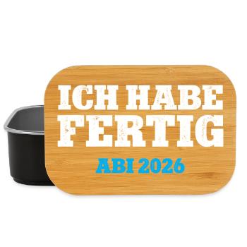 ICH HABE FERTIG ABI 2026 ABITUR Schulabschluss 26 - Lunch Box - Schwarz - Vorne