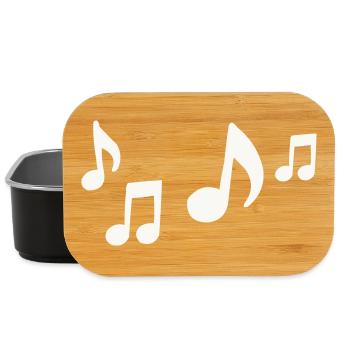 Flow of notes silhouette - Lunch Box - black - Front