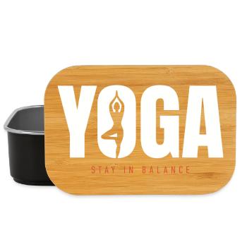 Yoga Équilibre – Motivation pour rester en équilibre - Boîte à goûter - noir - Devant