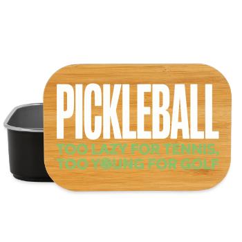 Joueur de pickleball trop paresseux pour le tennis pickleball - Boîte à goûter - noir - Devant
