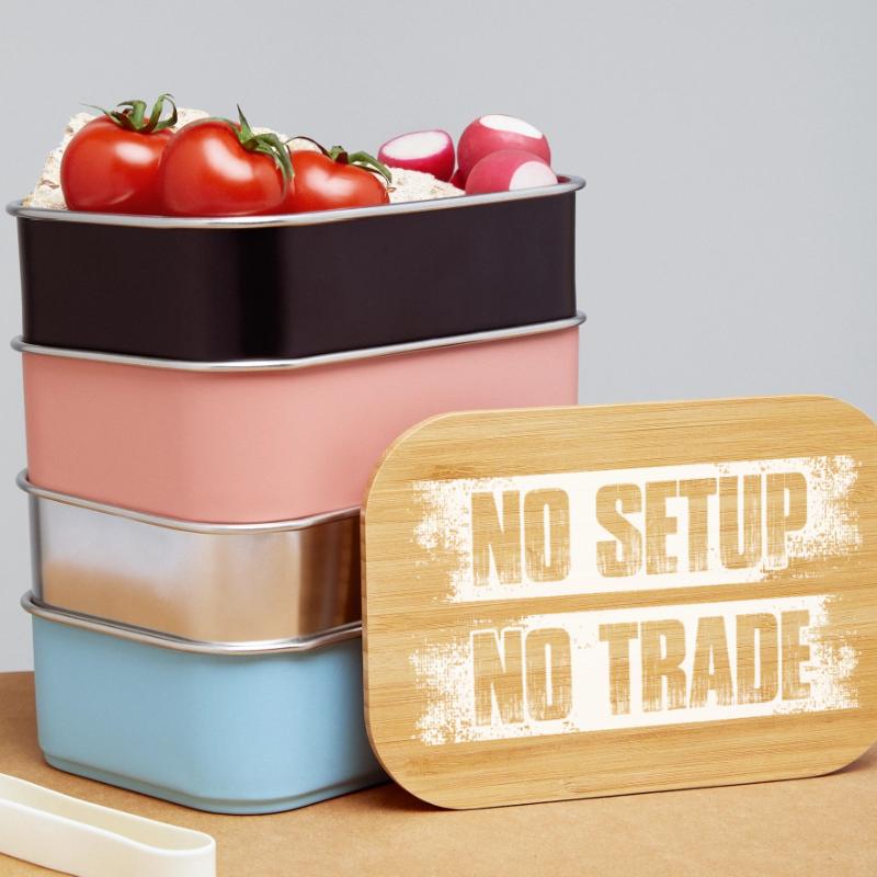 Pas de configuration, pas de commerce, Trader de la Bourse Boîte à goûter