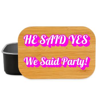 He Said Yes We Said Party – Gay Bachelor Party Cre - Lunch Box - Schwarz - Vorne