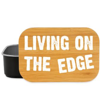Living on the Edge Bold Typography - Lunch Box - black - Front