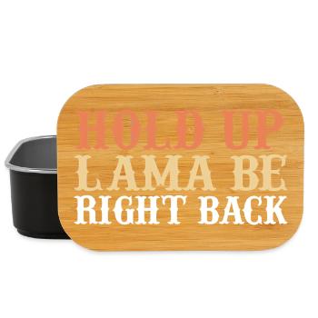 Attends, lama reviens tout de suite. - Boîte à goûter - noir - Devant