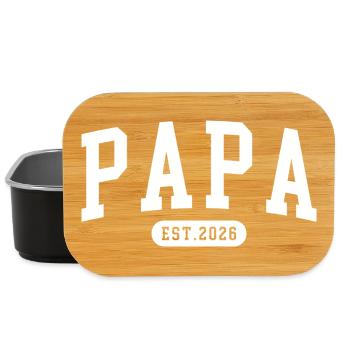 Déclaration de naissance par cadeau de papa 2026 - Boîte à goûter - noir - Devant