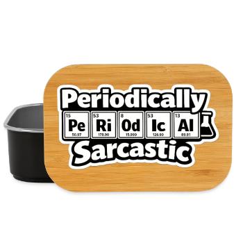 Periodically Sarcastic – Chemie Humor - Lunch Box - Schwarz - Vorne