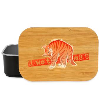 U wot m8 - Chat Orange - Boîte à goûter - noir - Devant