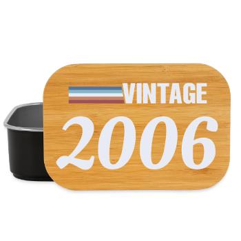 20 Jahre altes T-Shirt Geboren 2006 Vintage - Lunch Box - Schwarz - Vorne