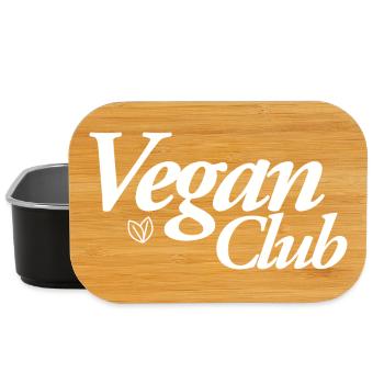 Vegan Club - Boîte à goûter - noir - Devant