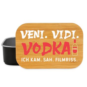 Veni Vidi Wodka Ich Kam Sah Filmriss Saufen - Lunch Box - Schwarz - Vorne