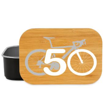 50th Birthday Bicycle - Lunch Box - black - Front