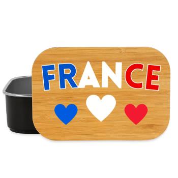 Drapeau France Cadeau Homme Femme France Cadeau - Boîte à goûter - noir - Devant
