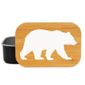 Bär Silhouette - Lunch Box - Schwarz - Vorne
