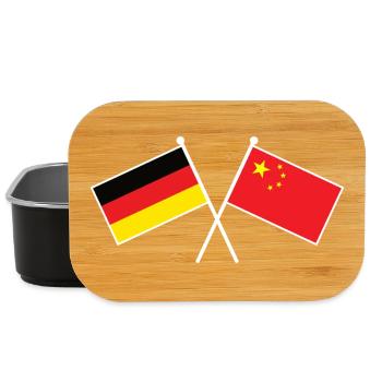 Germany x China Friendship Flags - Lunch Box - Schwarz - Vorne
