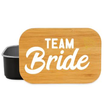 Team Bride Braut I JGA Junggesellinnenabschied - Lunch Box - Schwarz - Vorne