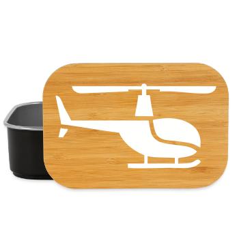 Helikopter seitlich - Lunch Box - Schwarz - Vorne