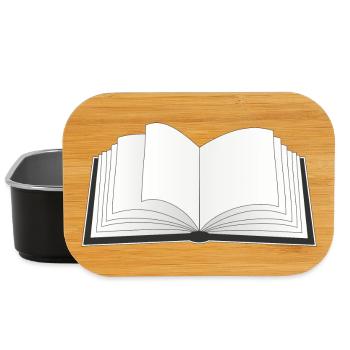 un livre ouvert pour le rat de bibliothèque ou le rat de bibliothèque - Boîte à goûter - noir - Devant