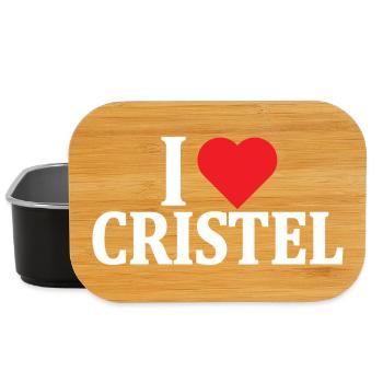 t-shirt J’adore Cristel t-shirt idée cadeau - Boîte à goûter - noir - Devant